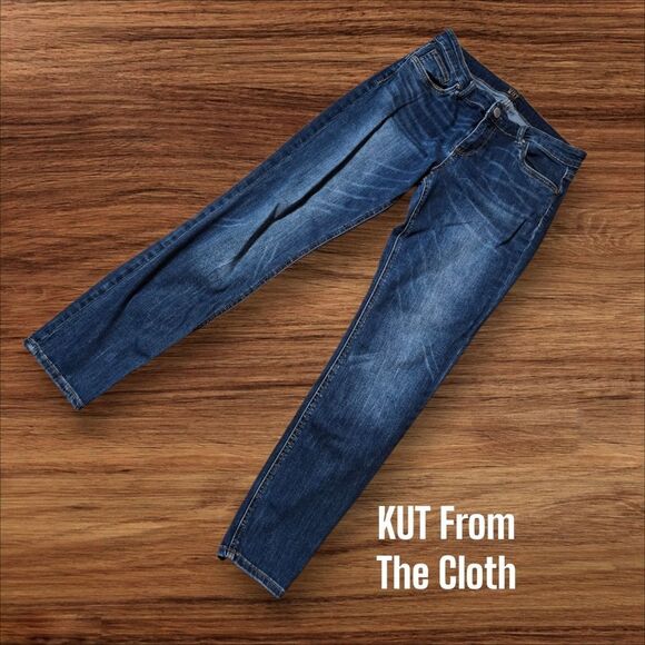 Kut from the Kloth Stretch Skinny Denim Blue Jeans - Picture 1 of 6